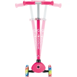 Monopattino a 3 Ruote per Bambini Fucsia Manubrio Regolabile 50kg