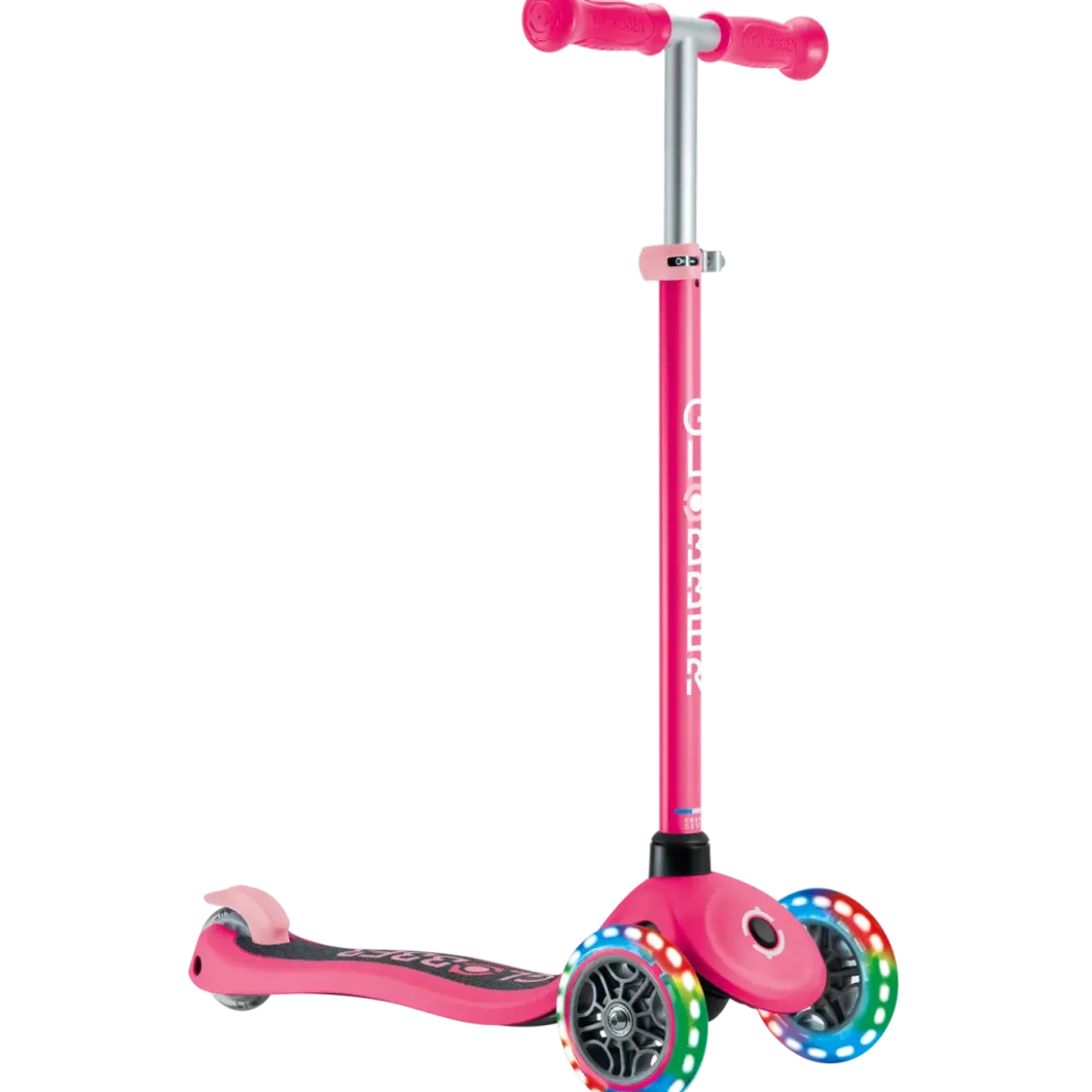 Monopattino a 3 Ruote per Bambini Fucsia Manubrio Regolabile 50kg