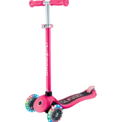 Monopattino a 3 Ruote per Bambini Fucsia Manubrio Regolabile 50kg