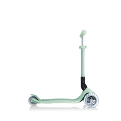 Monopattino con Luci a 3 Ruote Verde per Bimbo con Manubrio Regolabile