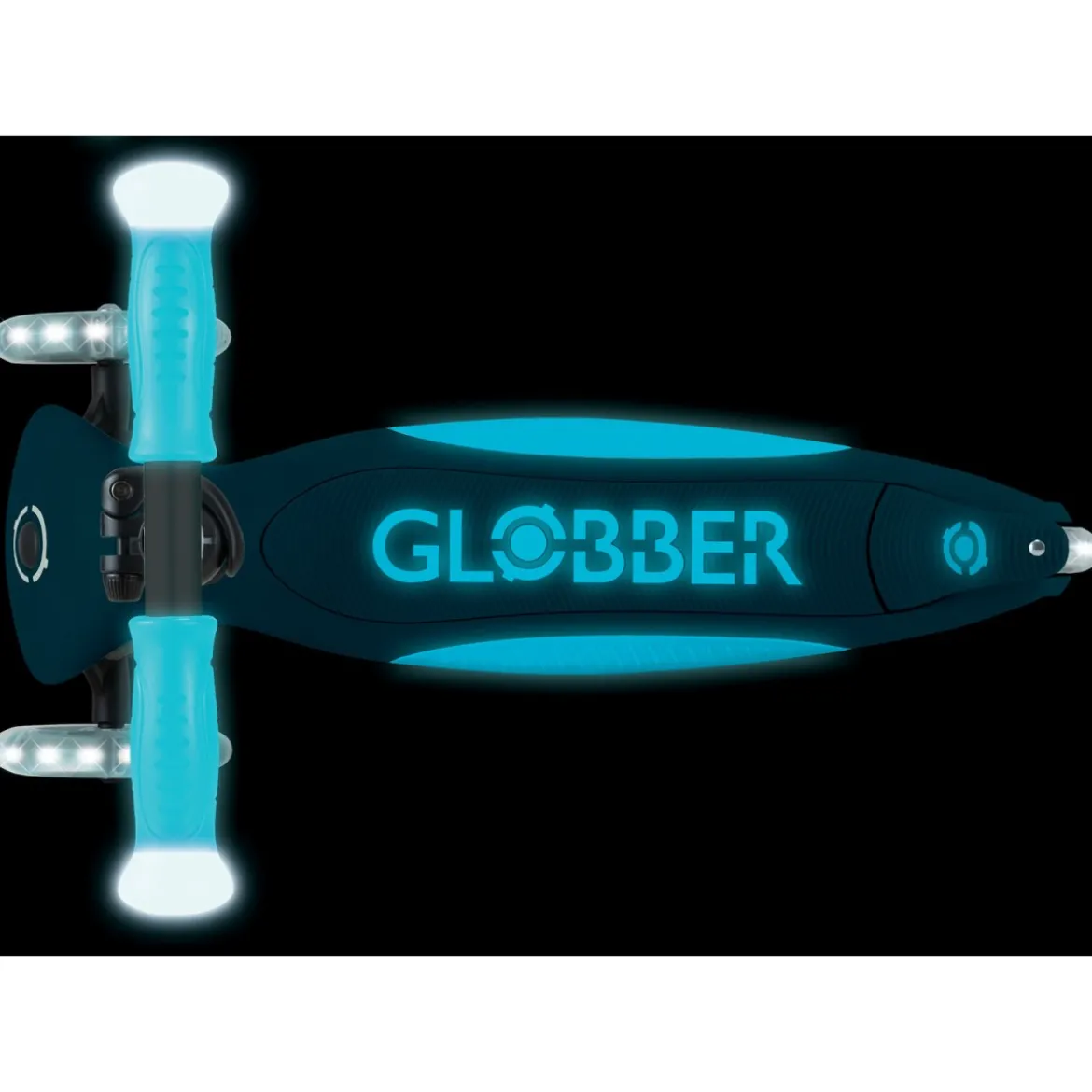Monopattino per Bambini a 3 Ruote Blu Petrolio Ruote LED Regolabile