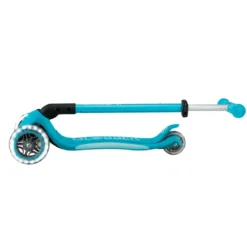 Monopattino per Bambini a 3 Ruote Blu Acqua con Luci LED Regolabile