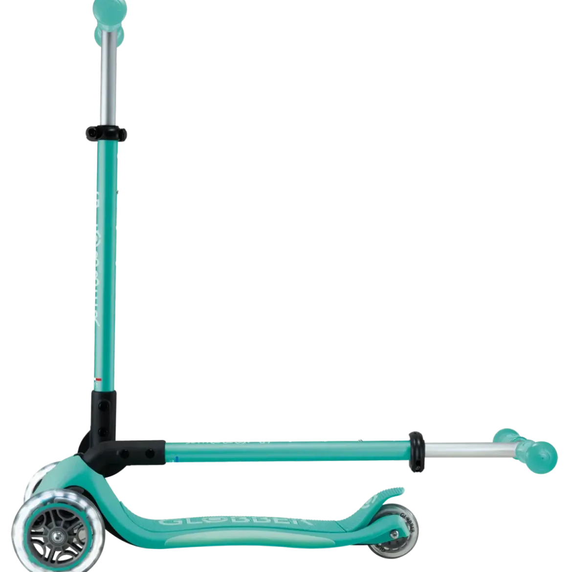 Monopattino per Bambini a 3 Ruote Verde Menta con Luci LED Regolabile