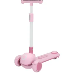 Monopattino per Bambini a 3 Ruote Luminose Manubrio Ergonomico Rosa