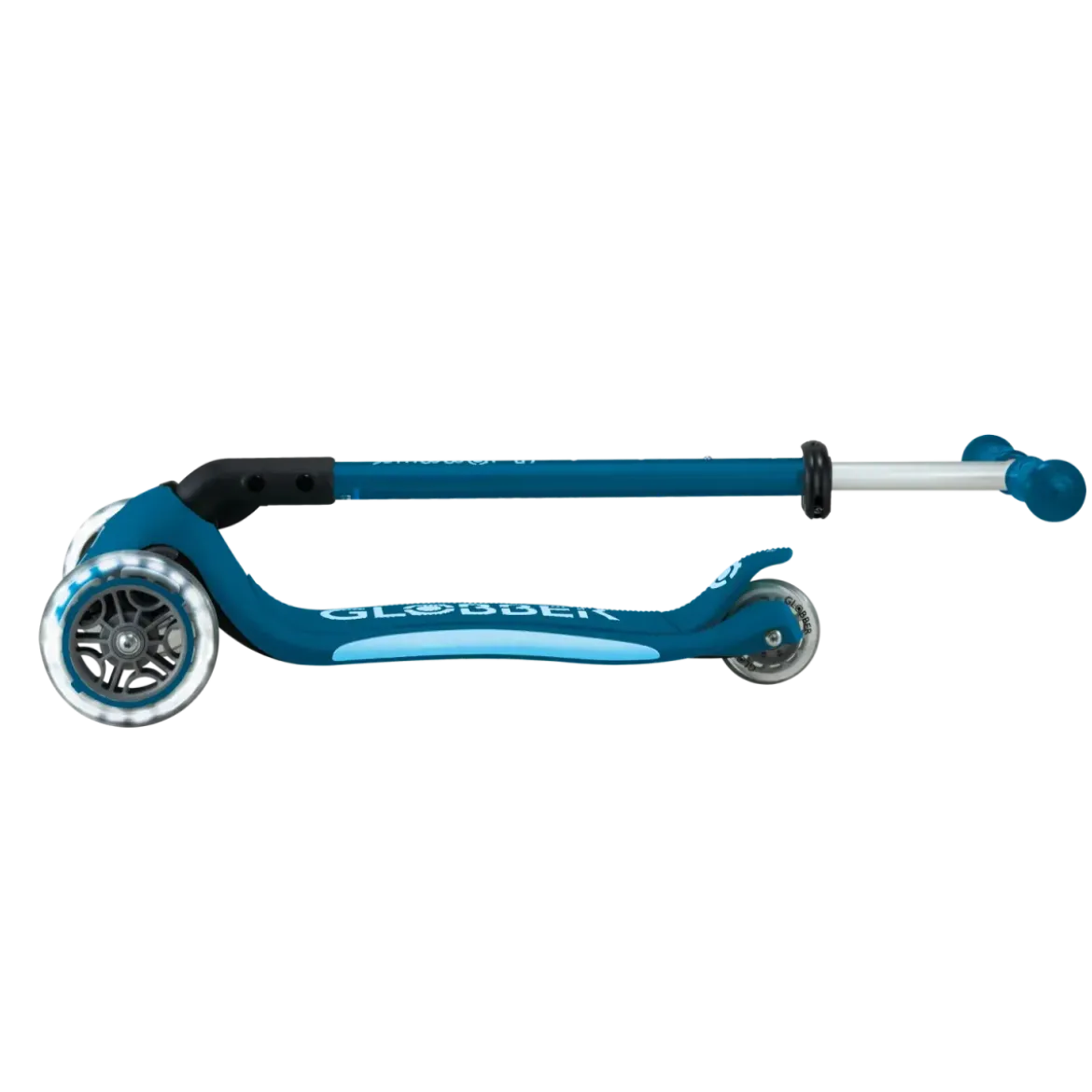 Monopattino per Bambini a 3 Ruote Blu Petrolio con Luci LED Regolabile