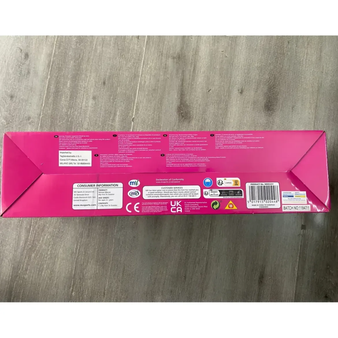 Monopattino per Bambini 3 Ruote Minnie Disney Manubrio Regolabile