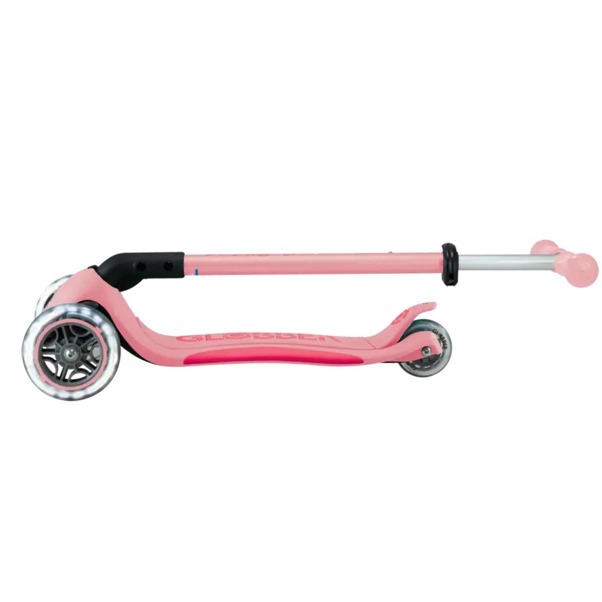 Monopattino per Bambini 3 Ruote Rosa Pastello con Luci LED Regolabile