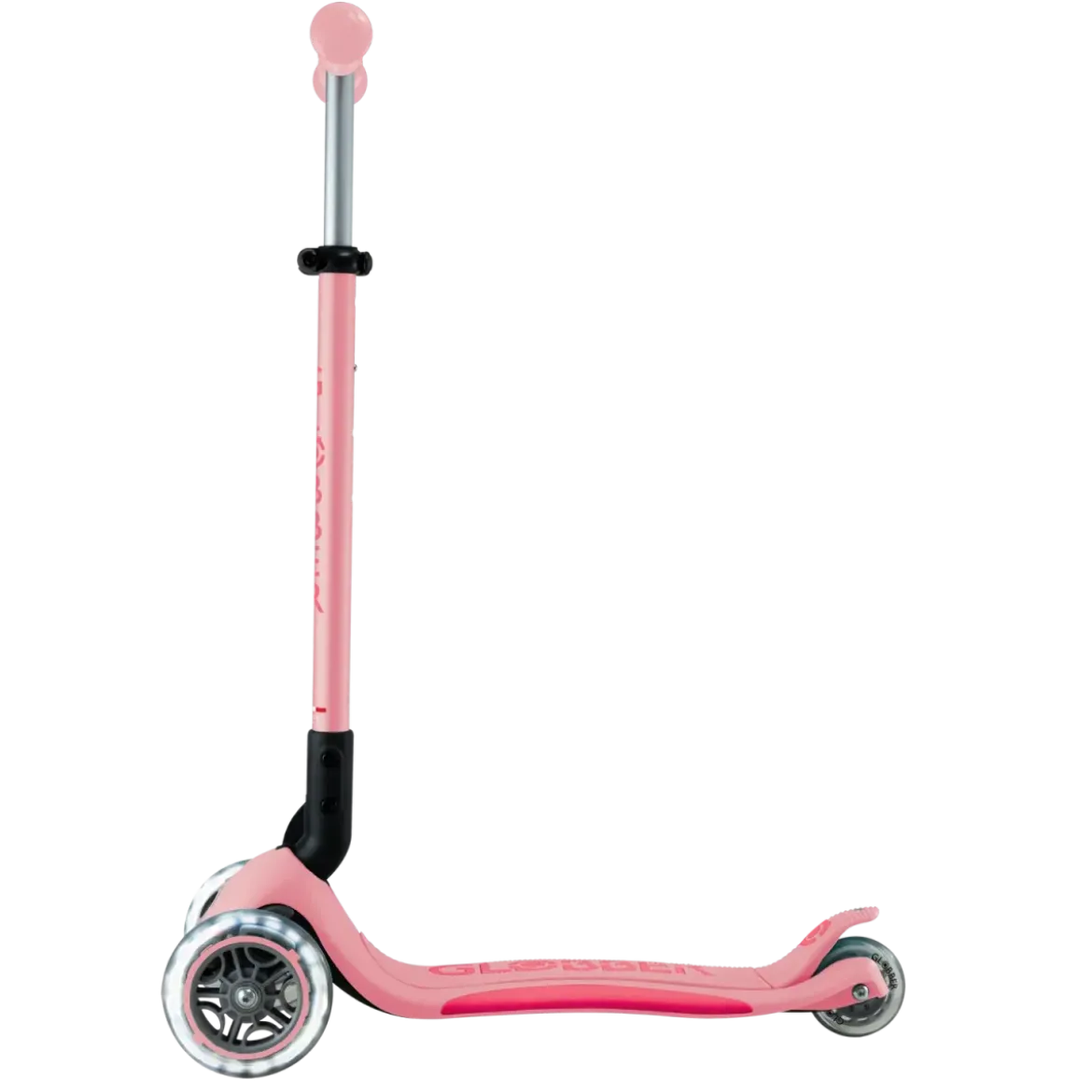 Monopattino per Bambini 3 Ruote Rosa Pastello con Luci LED Regolabile