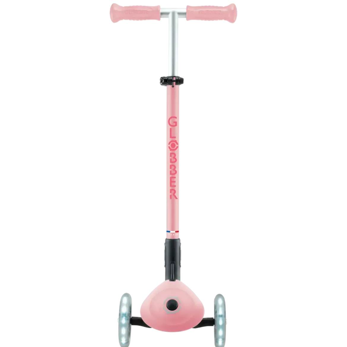 Monopattino per Bambini 3 Ruote Rosa Pastello con Luci LED Regolabile
