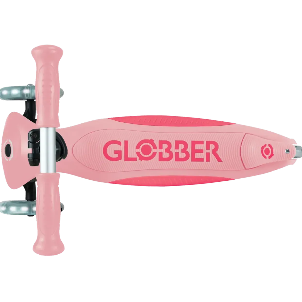 Monopattino per Bambini 3 Ruote Rosa Pastello con Luci LED Regolabile