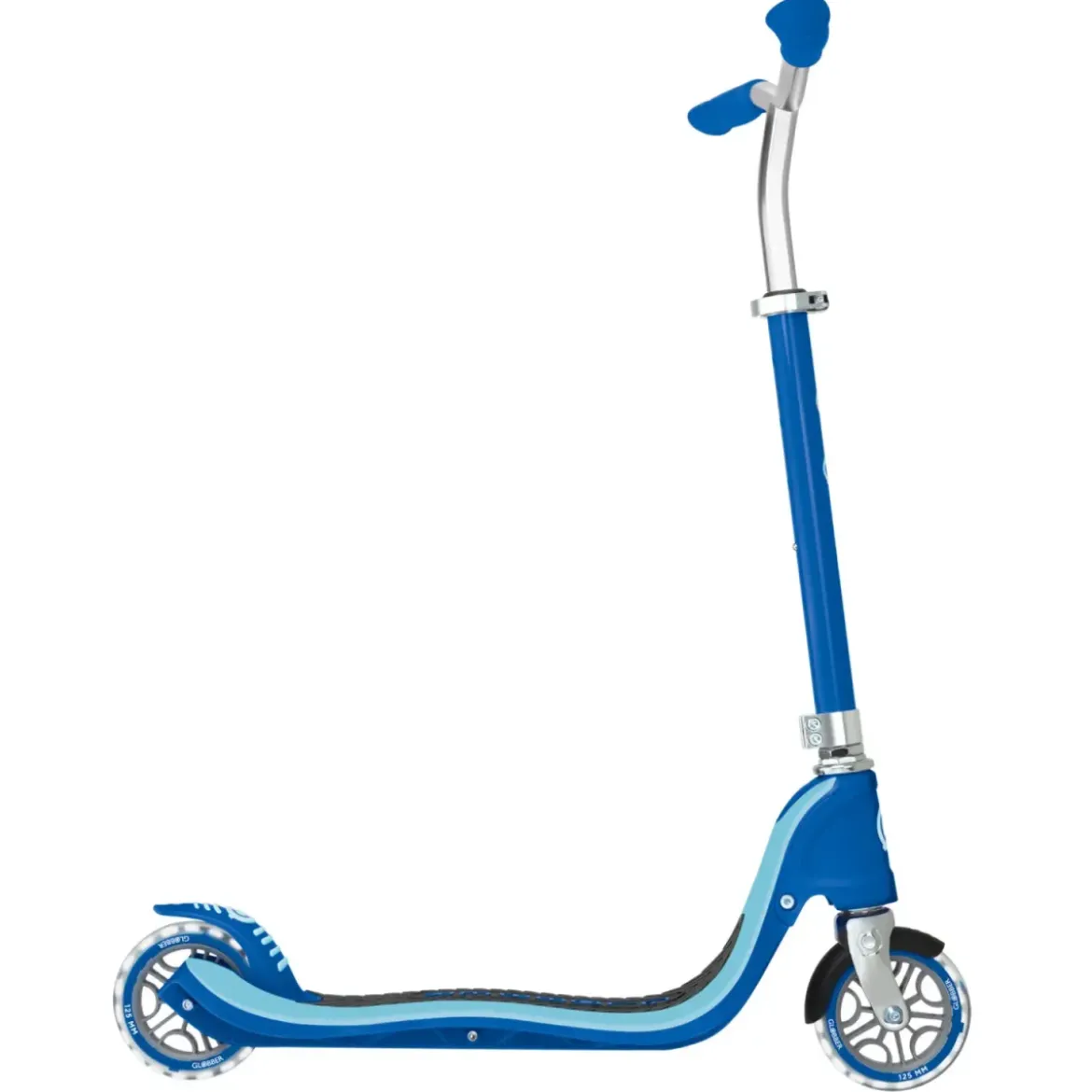 Monopattino per Bimbi 2 Ruote Blu Navy Manubrio Regolabile Ruote LED