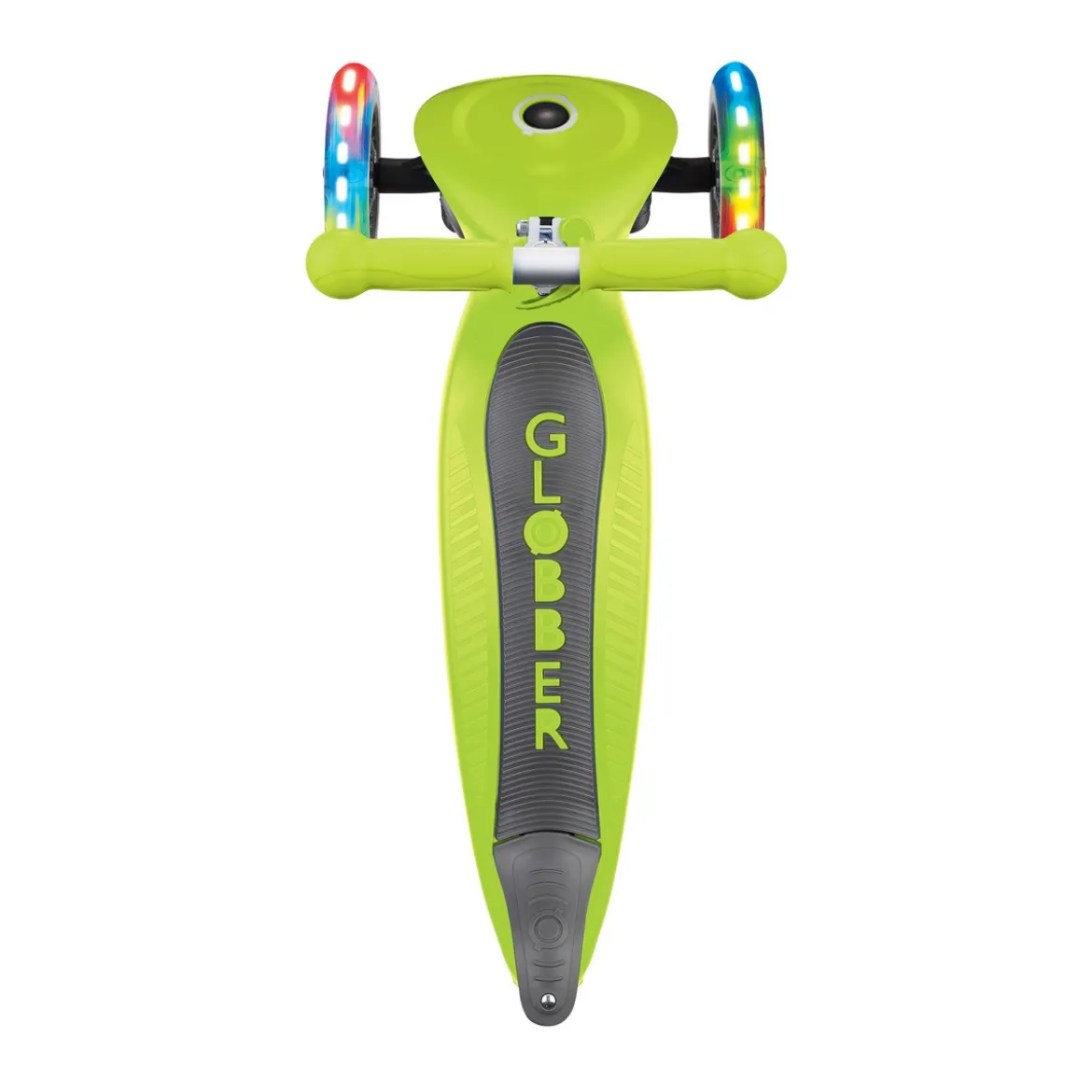 Monopattino Pieghevole con Luci Scooter Verde Lime Regolabile per Bambino