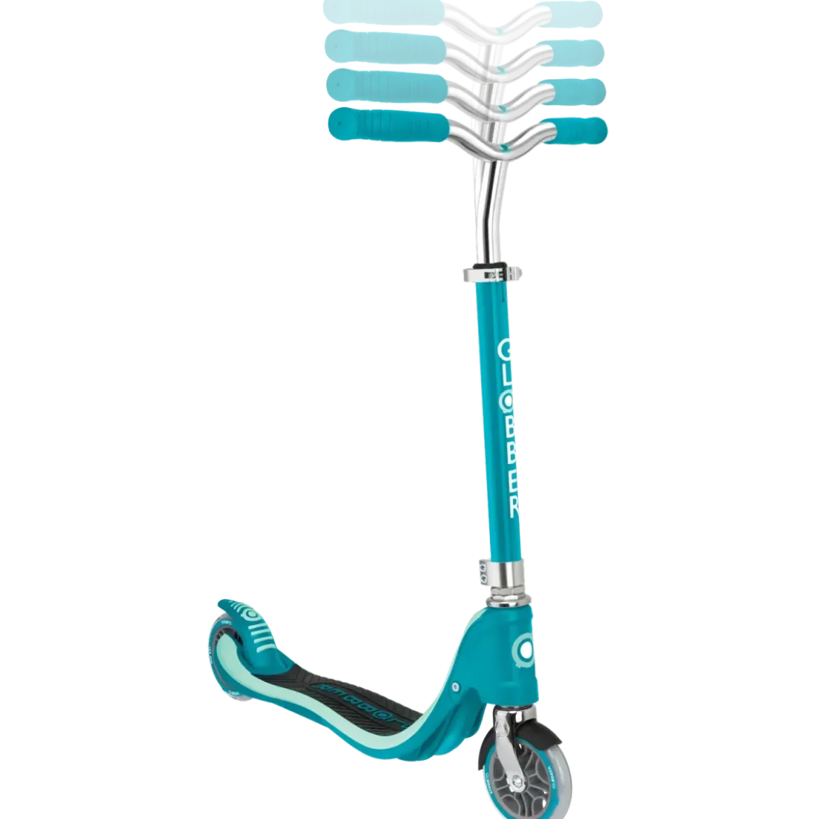 Monopattino Regolabile Bambini 6+ a 2 Ruote 100 kg Verde Acqua Robusto
