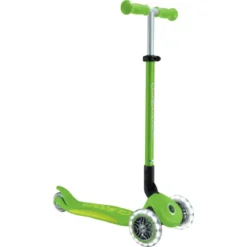 Monopattino 3 Ruote Bambini Pieghevole Regolabile Ruote LED Verde