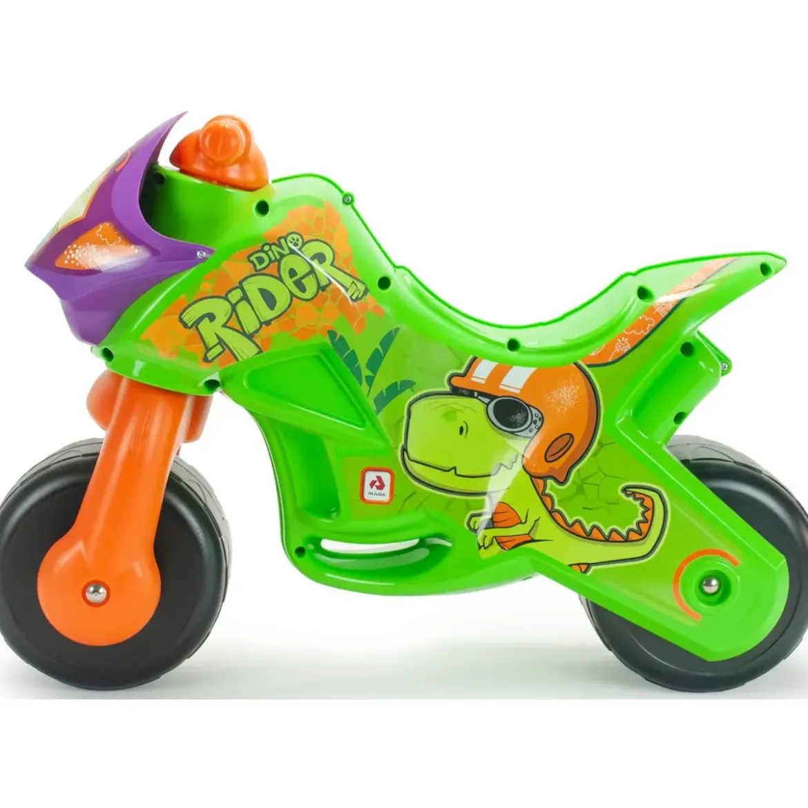 Moto Cavalcabile per Bambini Verde Dinosauro per Equilibrio 30 kg