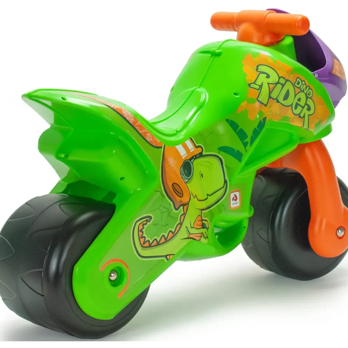 Moto Cavalcabile per Bambini Verde Dinosauro per Equilibrio 30 kg