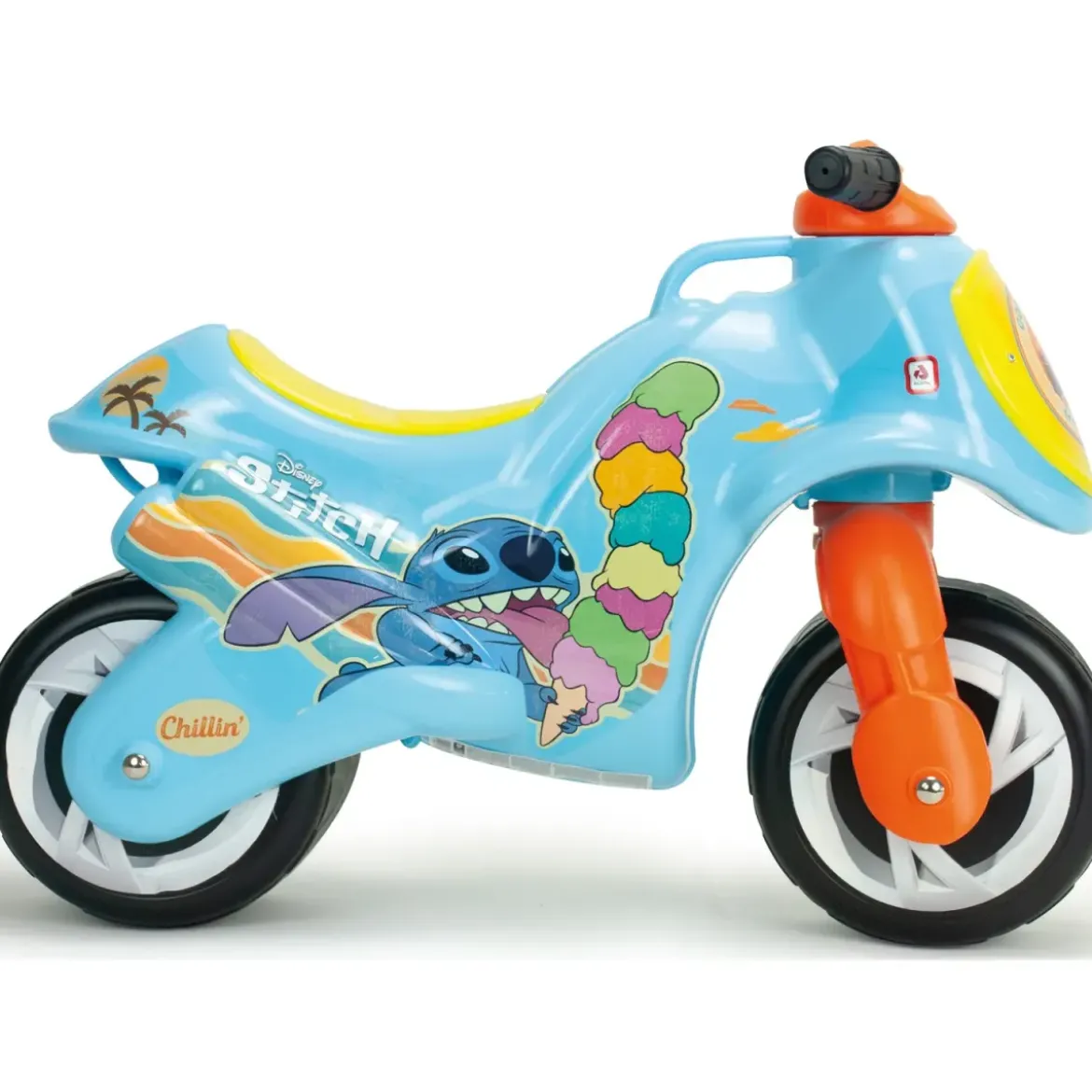 Moto Cavalcabile per Bambini Stitch Disney Celeste Giallo Ergonomico