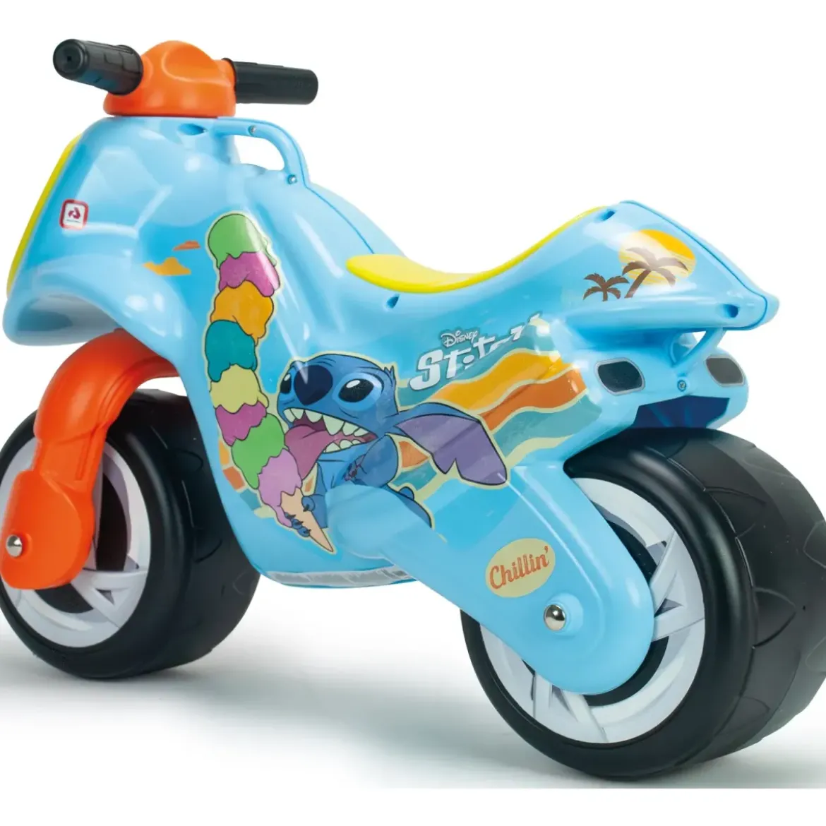 Moto Cavalcabile per Bambini Stitch Disney Celeste Giallo Ergonomico