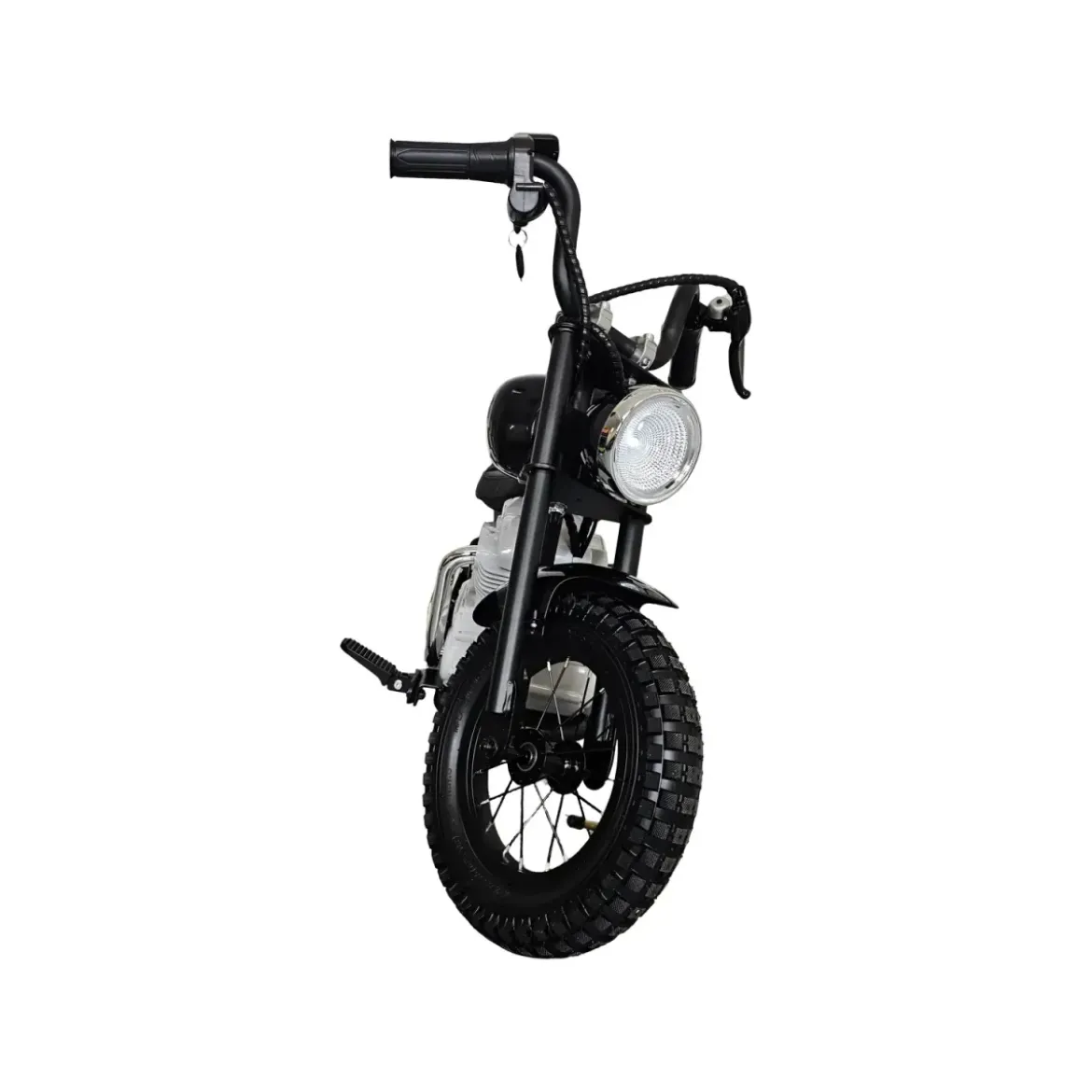 Moto Elettrica per Bambini Chopper Nero 24V 200W Sedile in Pelle