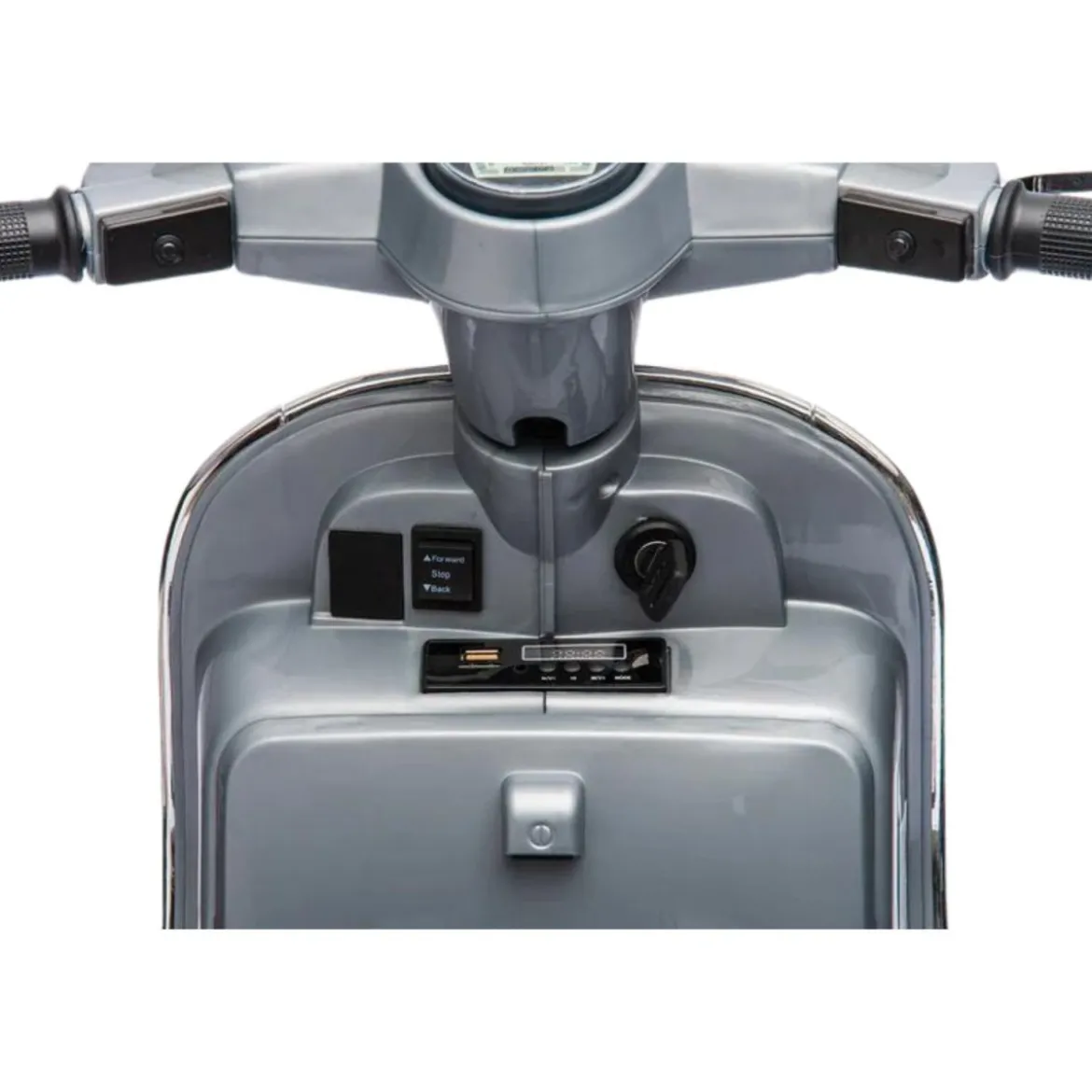 Moto Elettrica per Bambini Piaggio Vespa PX 150 Grigio Batteria 12 V