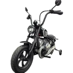 Moto Elettrica per Bambini 24V BMW R18 Nero Sedile Effetto Pelle Luci