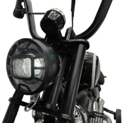 Moto Elettrica per Bambini 24V BMW R18 Nero Sedile Effetto Pelle Luci