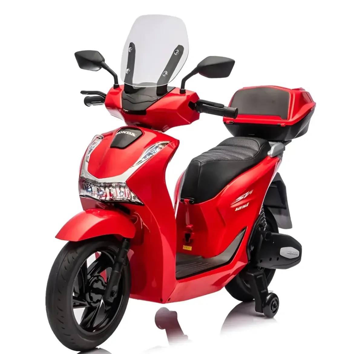Moto Elettrica per Bambini 12V Scooter Rosso Honda SH125