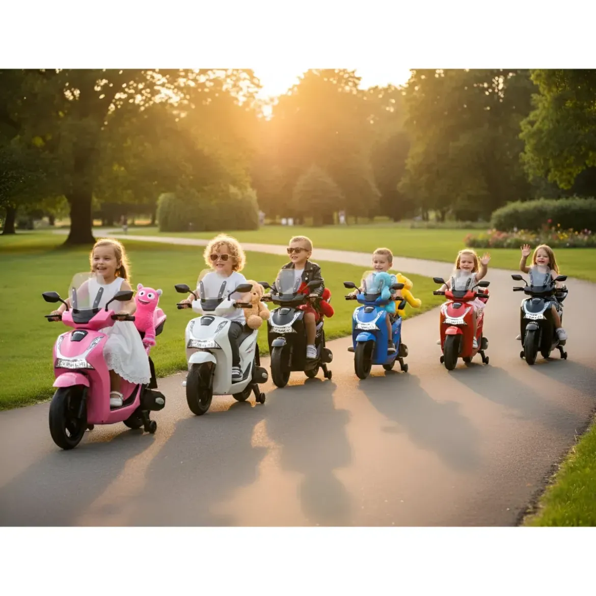 Moto Elettrica per Bambini 12V Scooter Rosso Honda SH125