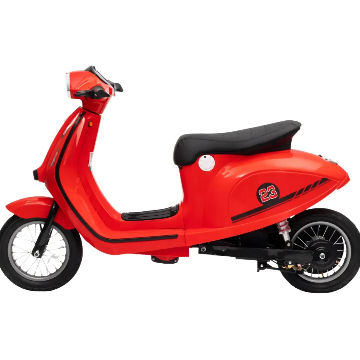 Moto Elettrica 24V per Bambini Rosso Doppia Batteria Waterproof