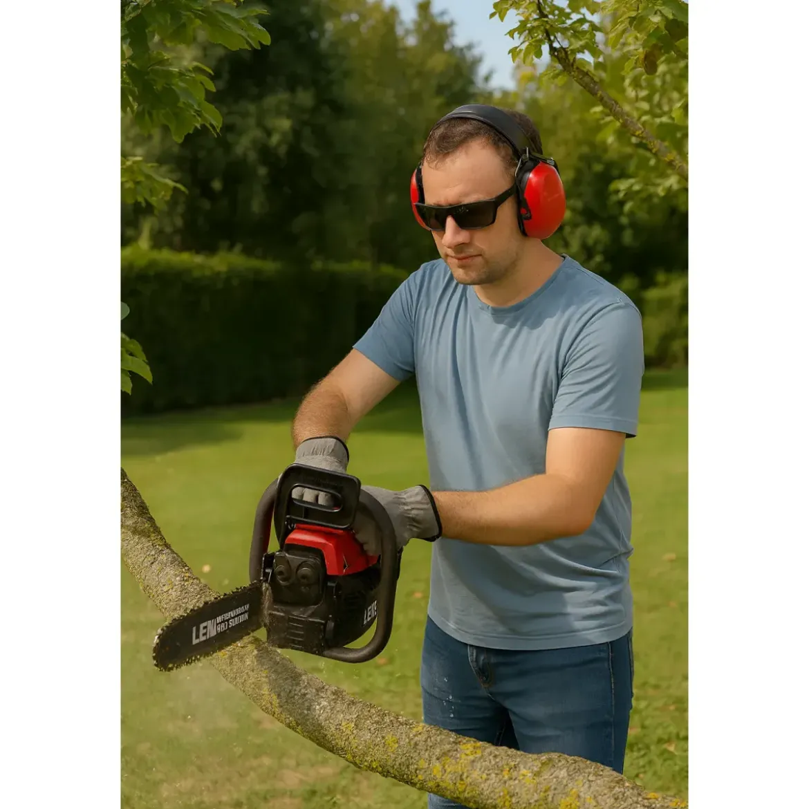 Motosega a 2 Tempi 45,8 cc Barra 45 cm Easy Start Professionale