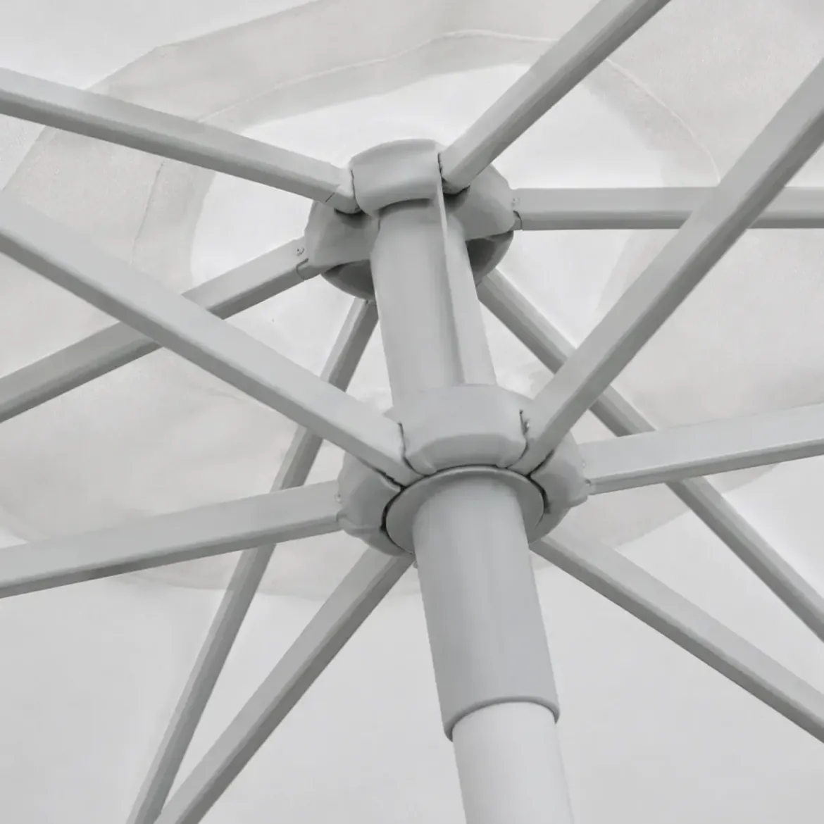 Ombrellone Bianco 3 Mt da Giardino Rotondo Palo Centrale Balcone Girevole