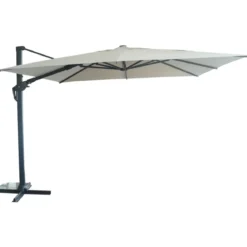 Ombrellone da Giardino Grigio 3x3 Palo Decentrato Alluminio Antracite