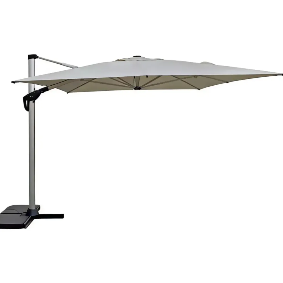 Ombrellone da Giardino Palo Laterale 3x4 m in Alluminio Beige Girevole