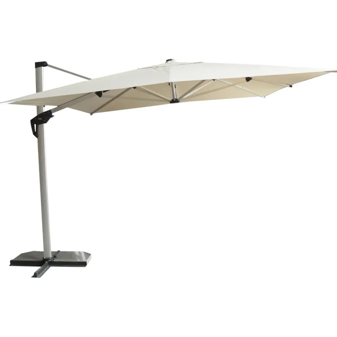 Ombrellone da Giardino Palo Laterale 3x4 m in Alluminio Beige Girevole