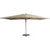 Ombrellone Decentrato Girevole Sabbia 3x4 da Giardino Effetto Legno