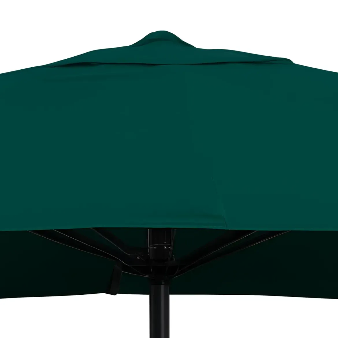 Ombrellone in Metallo Tondo 300 cm Telo Verde Palo Grigio Manovella