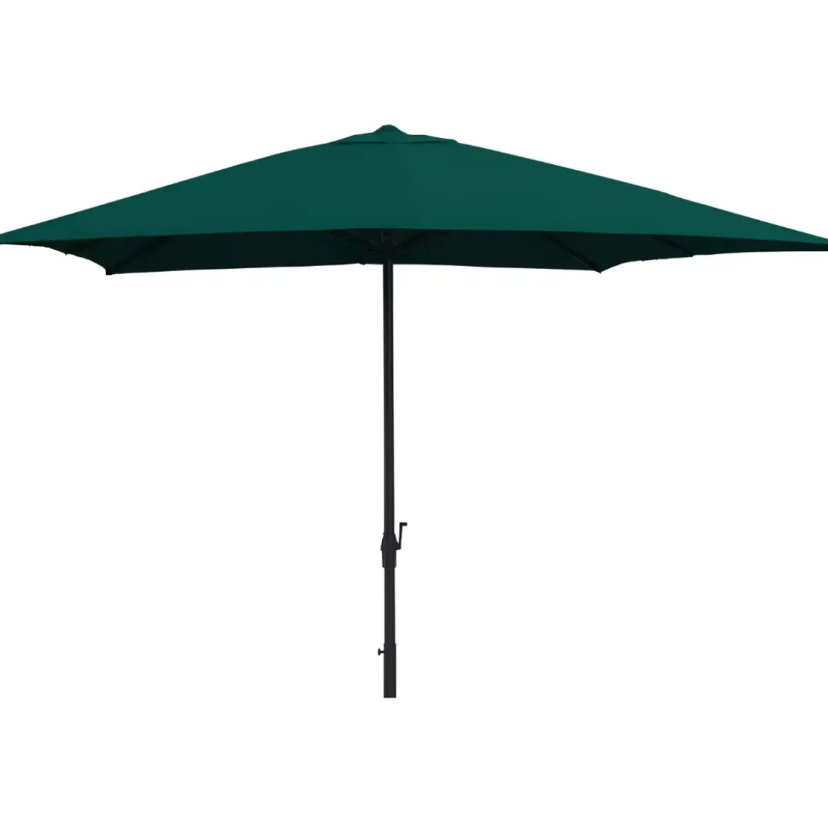 Ombrellone in Metallo Tondo 300 cm Telo Verde Palo Grigio Manovella