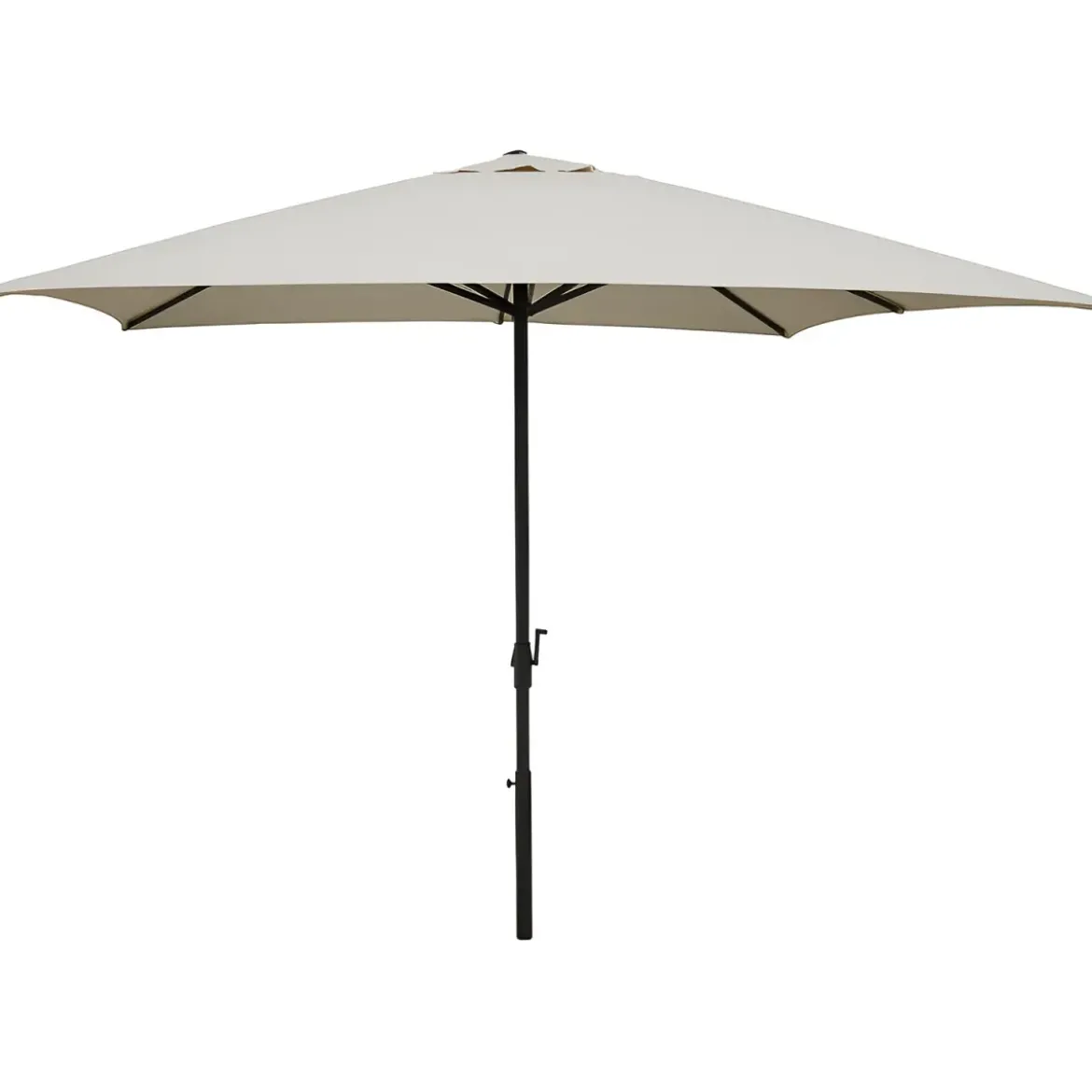 Ombrellone in Metallo 200x300 cm con Telo Beige Resistente da Esterno