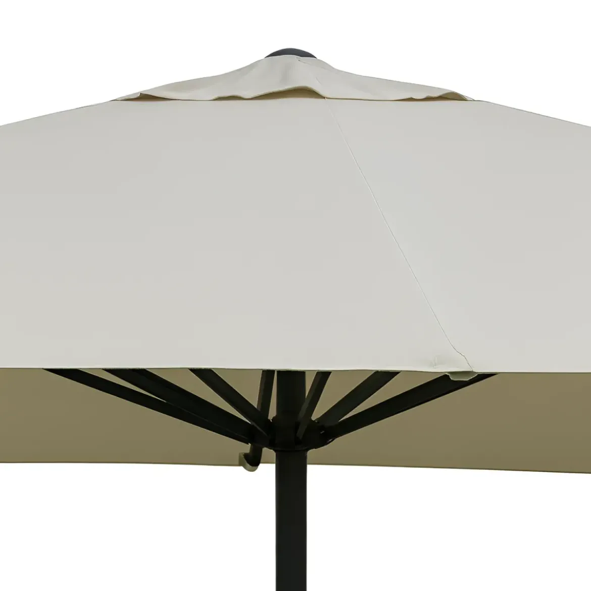 Ombrellone in Metallo 200x300 cm con Telo Beige Resistente da Esterno