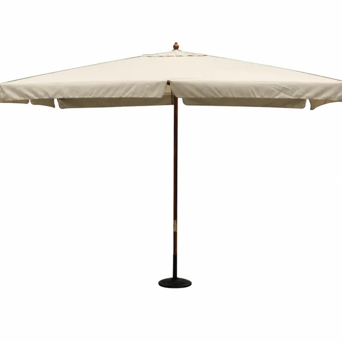Ombrellone per Giardino 2x3 Rettangolare Palo Centrale Ecrù Legno