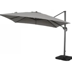 Ombrellone Rettangolare 3x4 m Palo Laterale Grigio Antracite Girevole