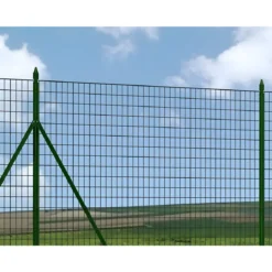 10 Paletti Recinzione da 175 cm in Ferro Plastificato Verde