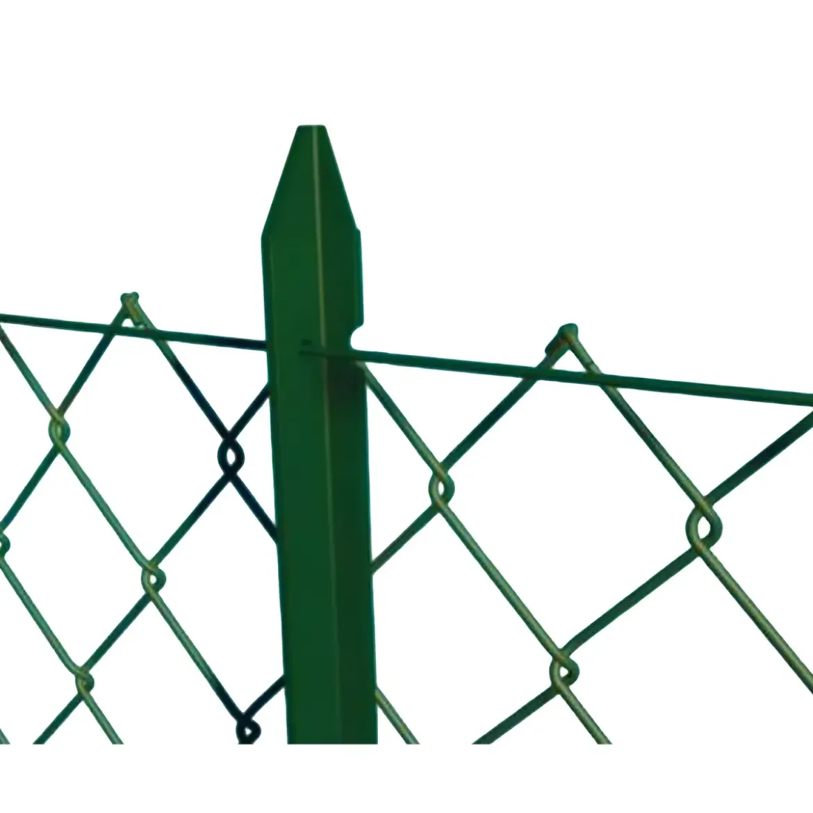 10 Paletti Verdi 250 cm 35x35 Ferro Plastificato Pali per Recinzione Metallica