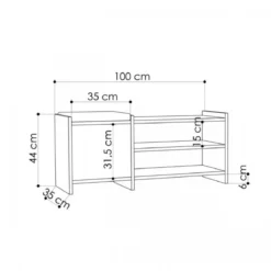 Panca Portascarpe in Legno con Cuscino Imbottito Mobile Ingresso Moka