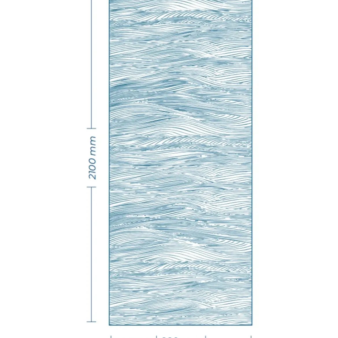 Pannello per Porta Blindata Alluminio Bianco Effetto Onde 90x210 cm