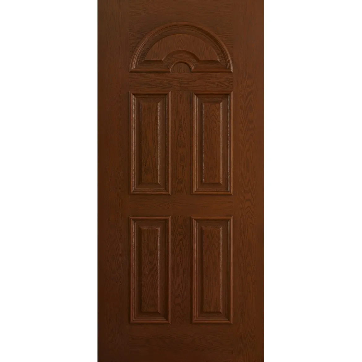 Pannello per Porta Blindata con Arco in Vetroresina da Esterno Noce 90x210