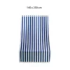 Parasole 140x250 Tenda a Righe Blu a Soffitto con Anelli per Terrazzo