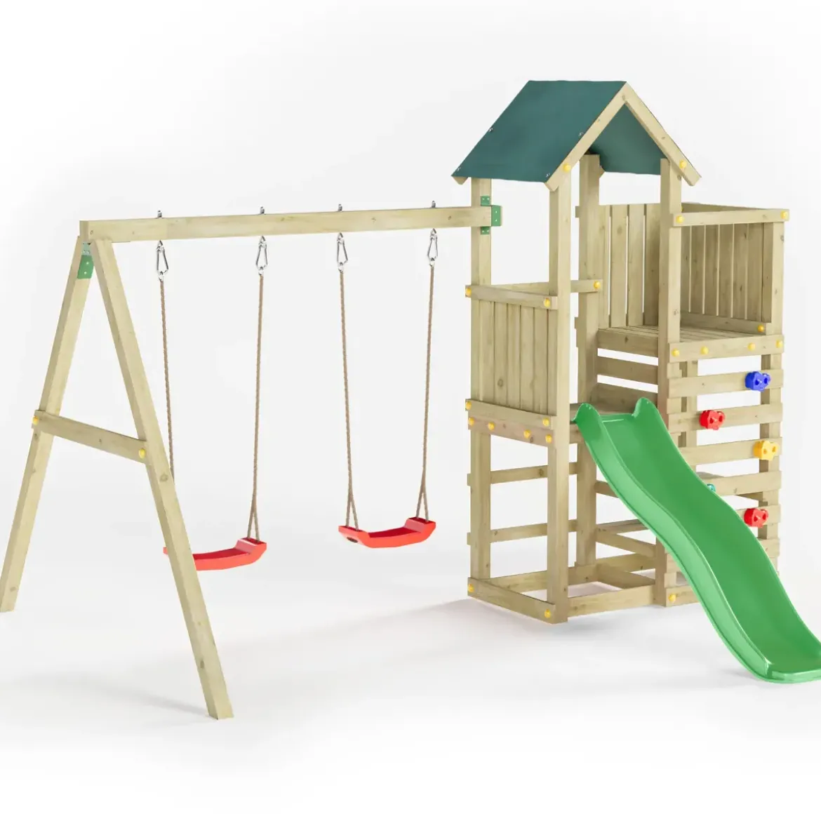 Parco Giochi Bimbi da Giardino in Legno Altalena Scivolo Picnic Tavolo