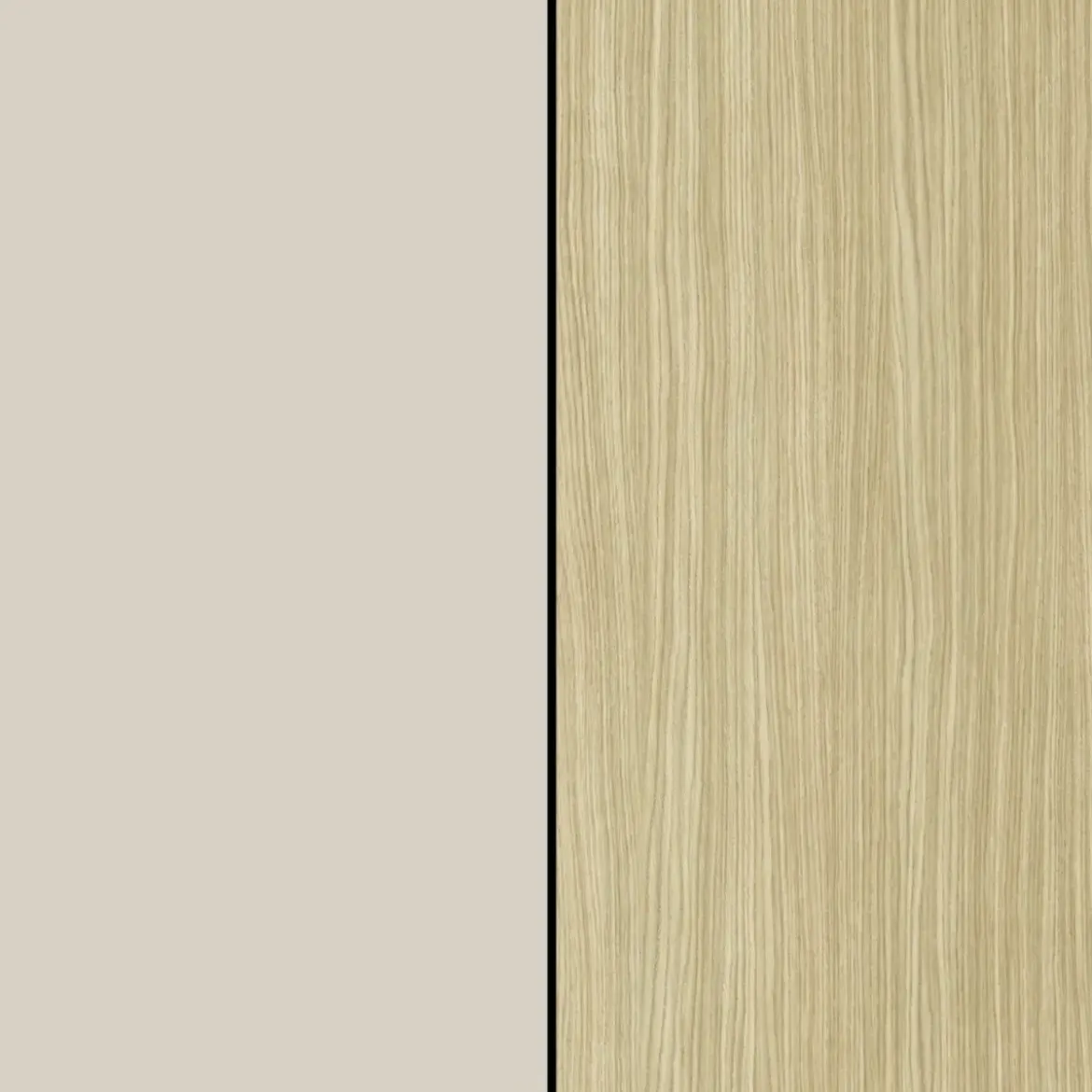 Parete Attrezzata 2 Vetrine Porta TV Libreria Beige Rovere Soggiorno