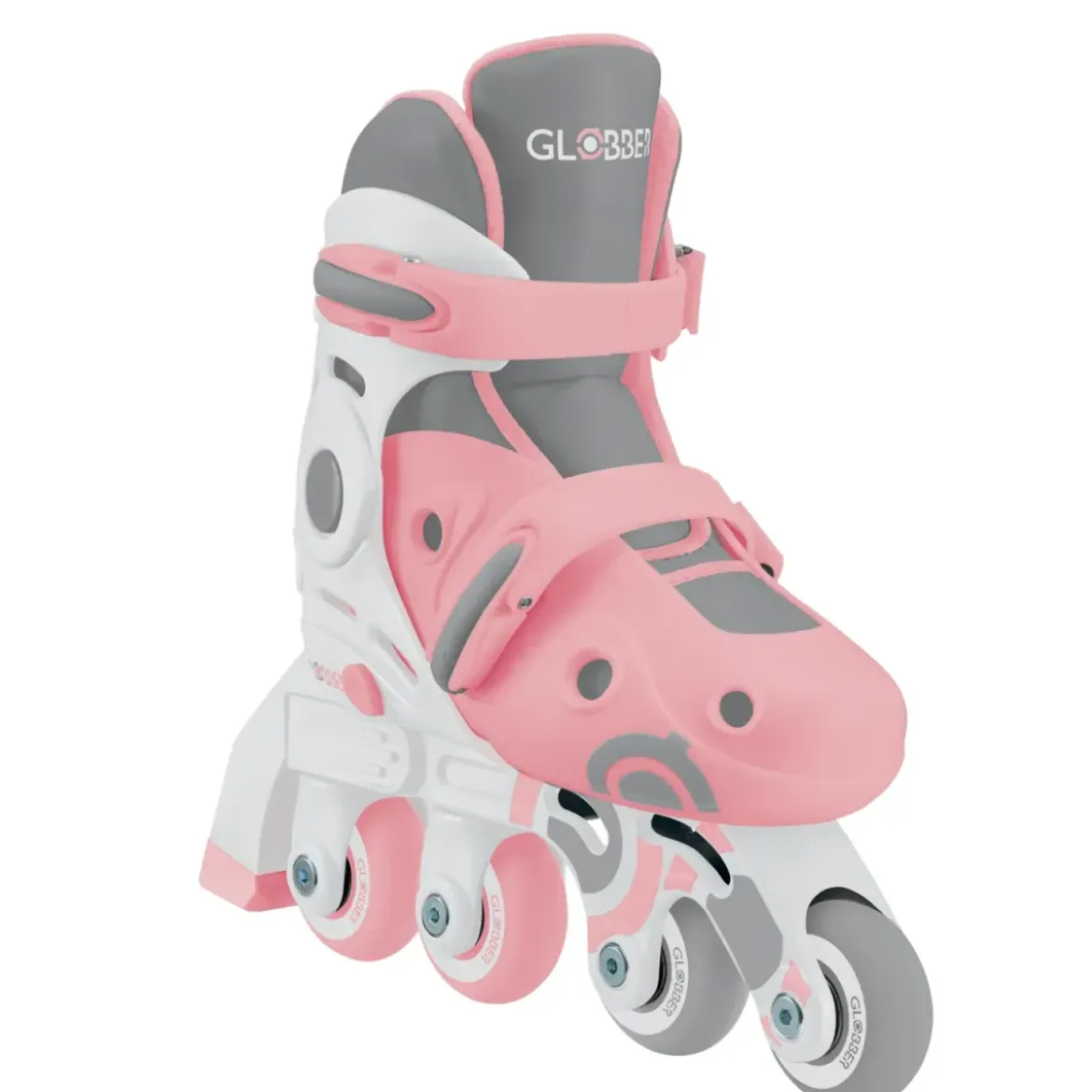 Pattini Bambini Regolabili 2 in 1 Rosa Taglia 30-33 Inline e Learning